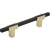 Amerock | Cabinet Pull | Polished Chrome/Black Chrome | 10-1/16 inch (256 mm) Center to Center | Urbanite | 1 Pack | Drawer Pull | Drawer Handle | Cabinet Hardware(Brushed Gold/Matte Black)