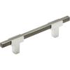 Amerock | Cabinet Pull | Polished Chrome/Black Chrome | 10-1/16 inch (256 mm) Center to Center | Urbanite | 1 Pack | Drawer Pull | Drawer Handle | Cabinet Hardware(Polished Chrome/Black Chrome)