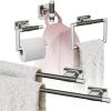 Amerock BH26615PNSS | Polished Nickel/Stainless Steel Towel Bar | 24 in (610 mm) Towel Rack | Esquire | Bathroom Towel Holder | Bathroom Hardware | Bath Accessories(Polished Nickel/Gunmetal)