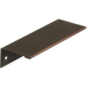 Amerock | Cabinet Pull | Matte Black | 5-1/16 inch (128 mm) Center to Center | Edge Pull | 1 Pack | Drawer Pull | Drawer Handle | Cabinet Hardware(Oil Rubbed Bronze)