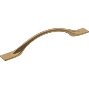 Amerock | Cabinet Pull | Matte Black | 5-1/16 inch (128 mm) Center-to-Center | Uprise | 1 Pack | Drawer Pull | Cabinet Handle | Cabinet Hardware(Champagne Bronze)