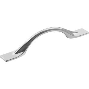 Amerock | Cabinet Pull | Matte Black | 5-1/16 inch (128 mm) Center-to-Center | Uprise | 1 Pack | Drawer Pull | Cabinet Handle | Cabinet Hardware(Polished Chrome)