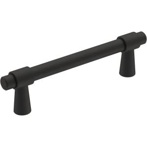 Amerock | Cabinet Pull | Polished Chrome | 5-1/16 inch (128 mm) Center-to-Center | Destine | 1 Pack | Drawer Pull | Cabinet Handle | Cabinet Hardware(Matte Black)