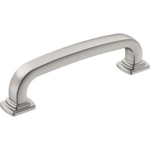 Amerock | Cabinet Pull | Polished Chrome | 5-1/16 inch (128 mm) Center-to-Center | Surpass | 1 Pack | Drawer Pull | Cabinet Handle | Cabinet Hardware(Satin Nickel)
