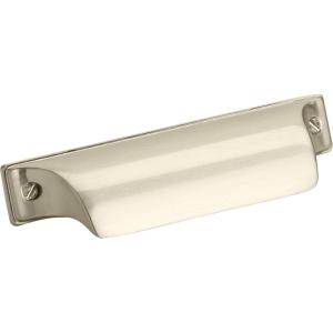 Amerock BP452364MB | Kitchen Cabinet Cup Pull | Matte Black | 2-1/2 in (64 mm) Center-to-Center | Jolene | 1 Pack | Furniture Hardware | Cabinet Handle | Bathroom Drawer Pull(Silver Champagne)