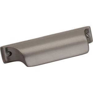 Amerock BP452364MB | Kitchen Cabinet Cup Pull | Matte Black | 2-1/2 in (64 mm) Center-to-Center | Jolene | 1 Pack | Furniture Hardware | Cabinet Handle | Bathroom Drawer Pull(Black Brushed Nickel)