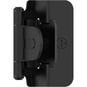Amerock BPR8704CZ | Cabinet Hinge | 1/2 in (13 mm) Overlay Double Demountable | Champagne Bronze | Kitchen Cabinet Door Hinge | 1 Pair/2 Pack | Functional Hardware(Matte Black)