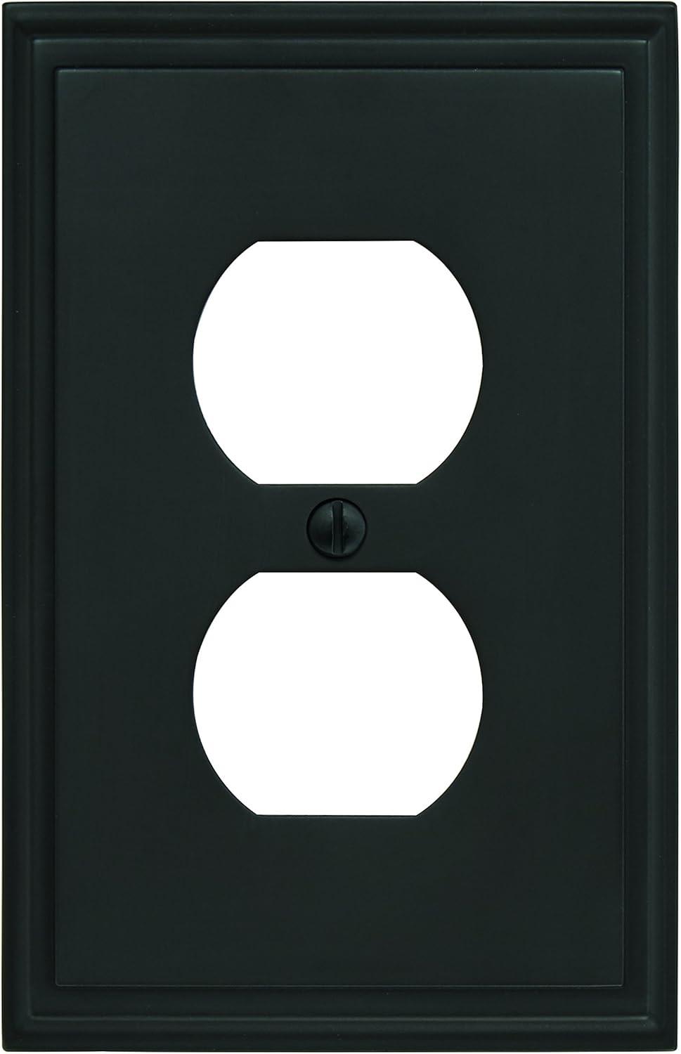 image:imageAmerock Wall Plate Golden Champagne 2 Toggle Switch Plate Cover Mulholland 1 Pack Light Switch CoverBlack Bronze