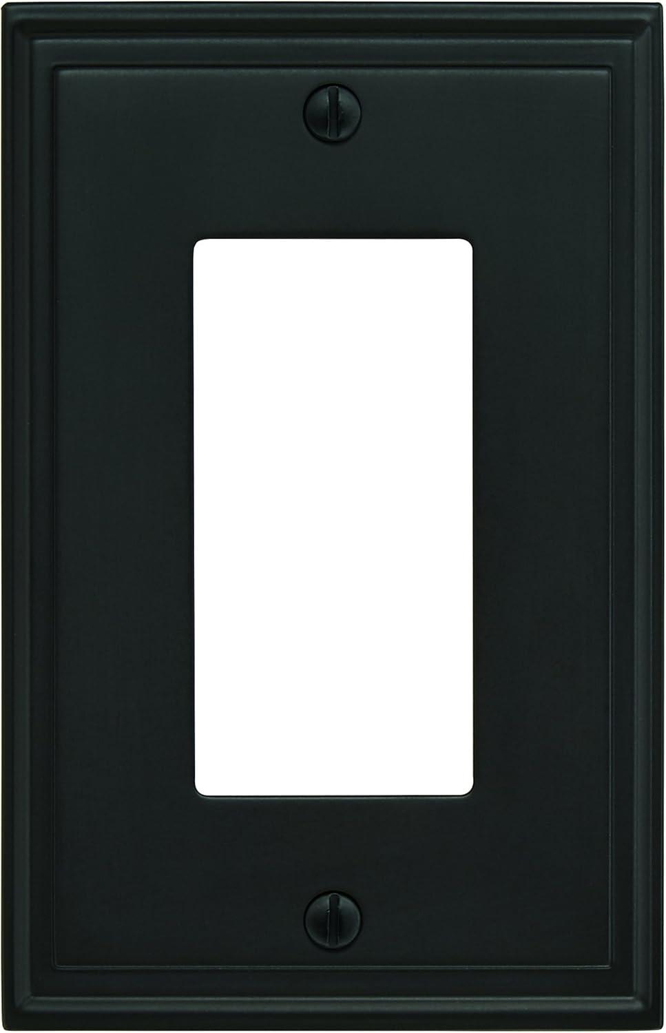 image:imageAmerock Wall Plate Golden Champagne 2 Toggle Switch Plate Cover Mulholland 1 Pack Light Switch CoverBlack Bronze