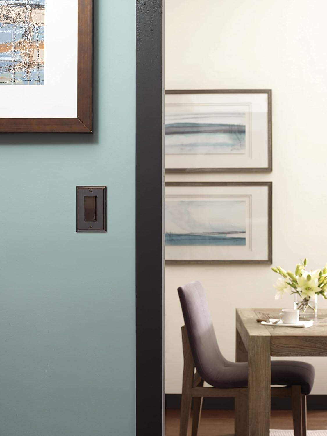 image:imageAmerock Wall Plate Golden Champagne 2 Toggle Switch Plate Cover Mulholland 1 Pack Light Switch CoverOil Rubbed Bronze