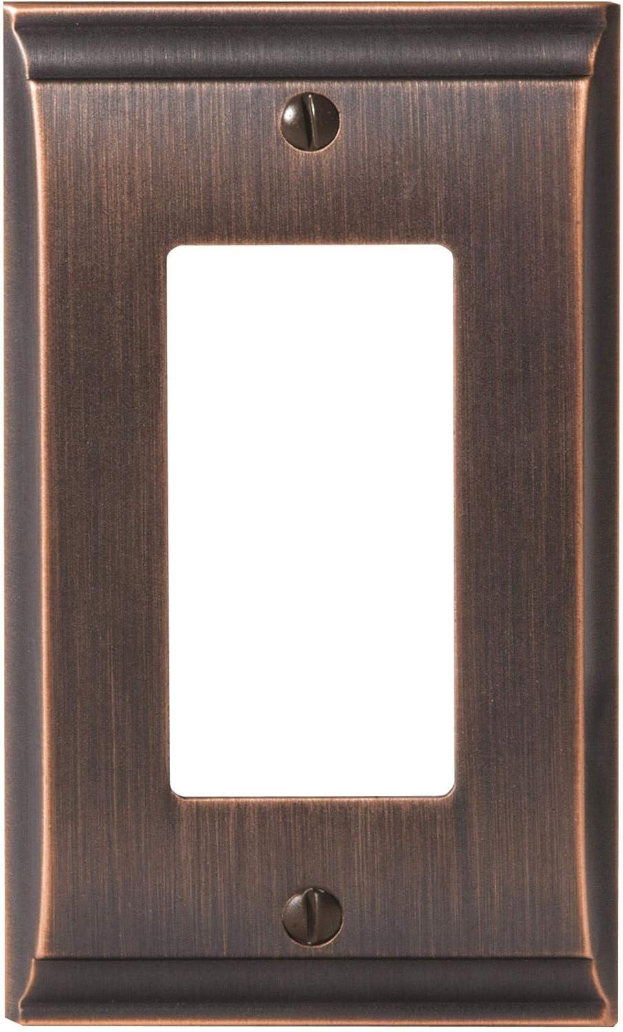 image:imageAmerock Wall Plate Golden Champagne 2 Toggle Switch Plate Cover Mulholland 1 Pack Light Switch CoverOil Rubbed Bronze