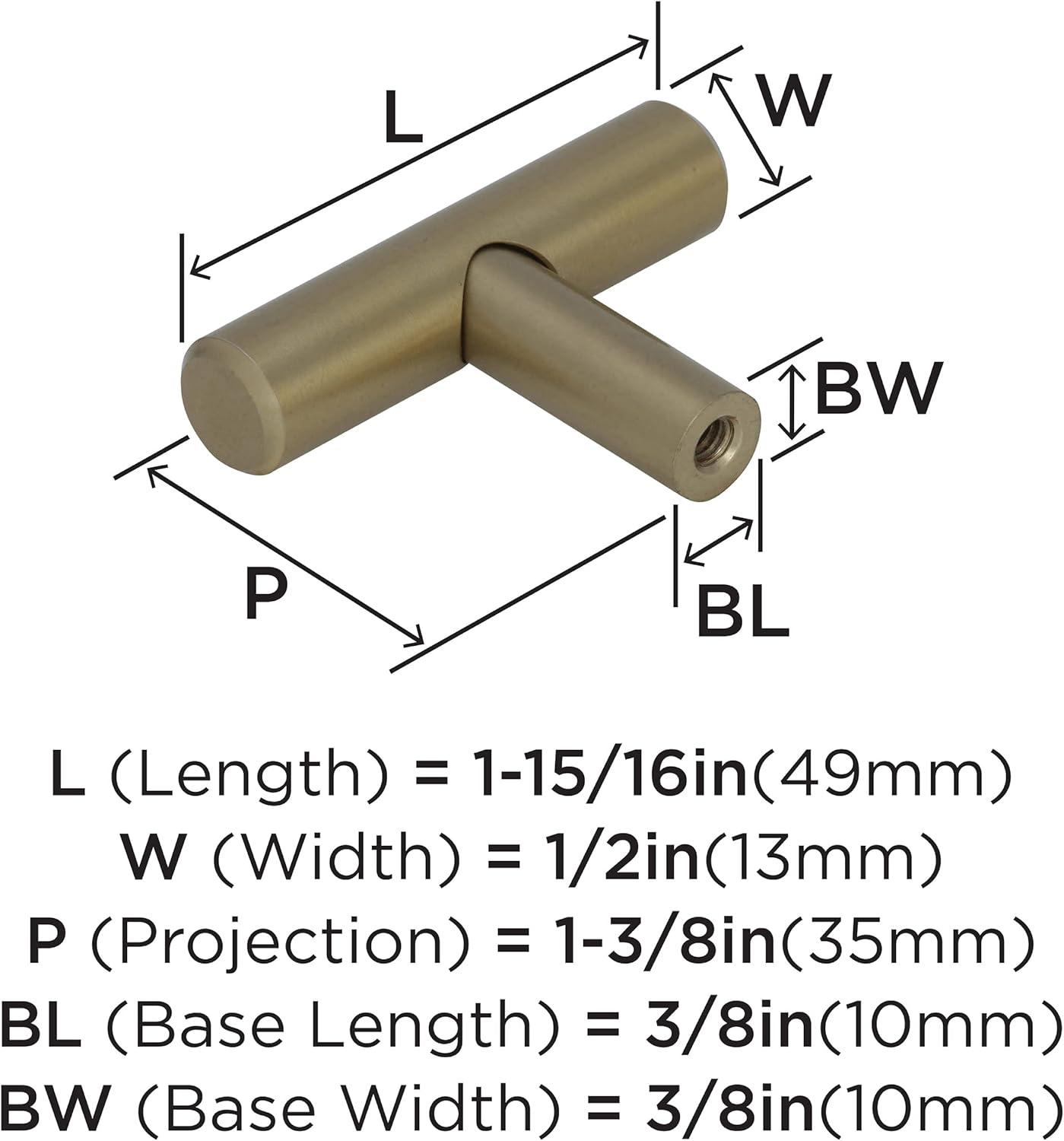 image:imageAmerock Cabinet Knob Stainless Steel 11516 inch 49 mm Length Bar Pulls 1 Pack Drawer Knob Cabinet HardwareGolden Champagne
