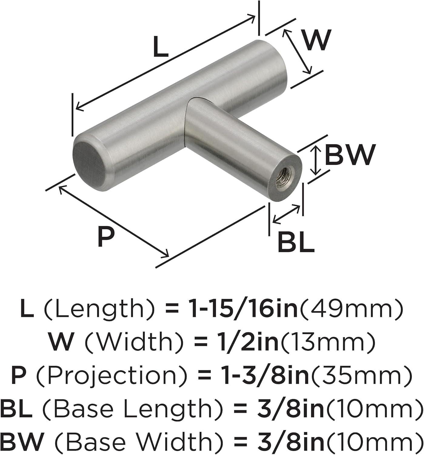 image:imageAmerock Cabinet Knob Stainless Steel 11516 inch 49 mm Length Bar Pulls 1 Pack Drawer Knob Cabinet HardwareStainless Steel