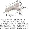 Amerock | Cabinet Knob | Stainless Steel | 1-15/16 inch (49 mm) Length | Bar Pulls | 1 Pack | Drawer Knob | Cabinet Hardware(Satin Nickel)