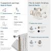 Amerock | Chrome | Monument | 5 Piece | Bathroom Accessories Set