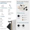 Amerock | Matte Black | Monument | Towel Bar | 24 inch (610 mm) | 3 Piece | Bathroom Accessories Set