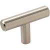 Amerock | Cabinet Knob | Stainless Steel | 1-15/16 inch (49 mm) Length | Bar Pulls | 1 Pack | Drawer Knob | Cabinet Hardware(Sterling Nickel)