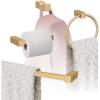 Amerock | Champagne Bronze | Monument | Towel Bar | 18 inch (457 mm) | 4 Piece | Bathroom Accessories Set