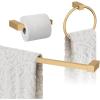 Amerock | Champagne Bronze | Monument | Towel Bar | 24 inch (610 mm) | 3 Piece | Bathroom Accessories Set