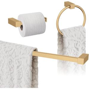 Amerock | Champagne Bronze | Monument | Towel Bar | 24 inch (610 mm) | 3 Piece | Bathroom Accessories Set