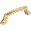 Amerock Bellamy 3-3/4 inch (96mm) Center-to-Center Matte Black Cabinet Pull, BP36688MB(Champagne Bronze)