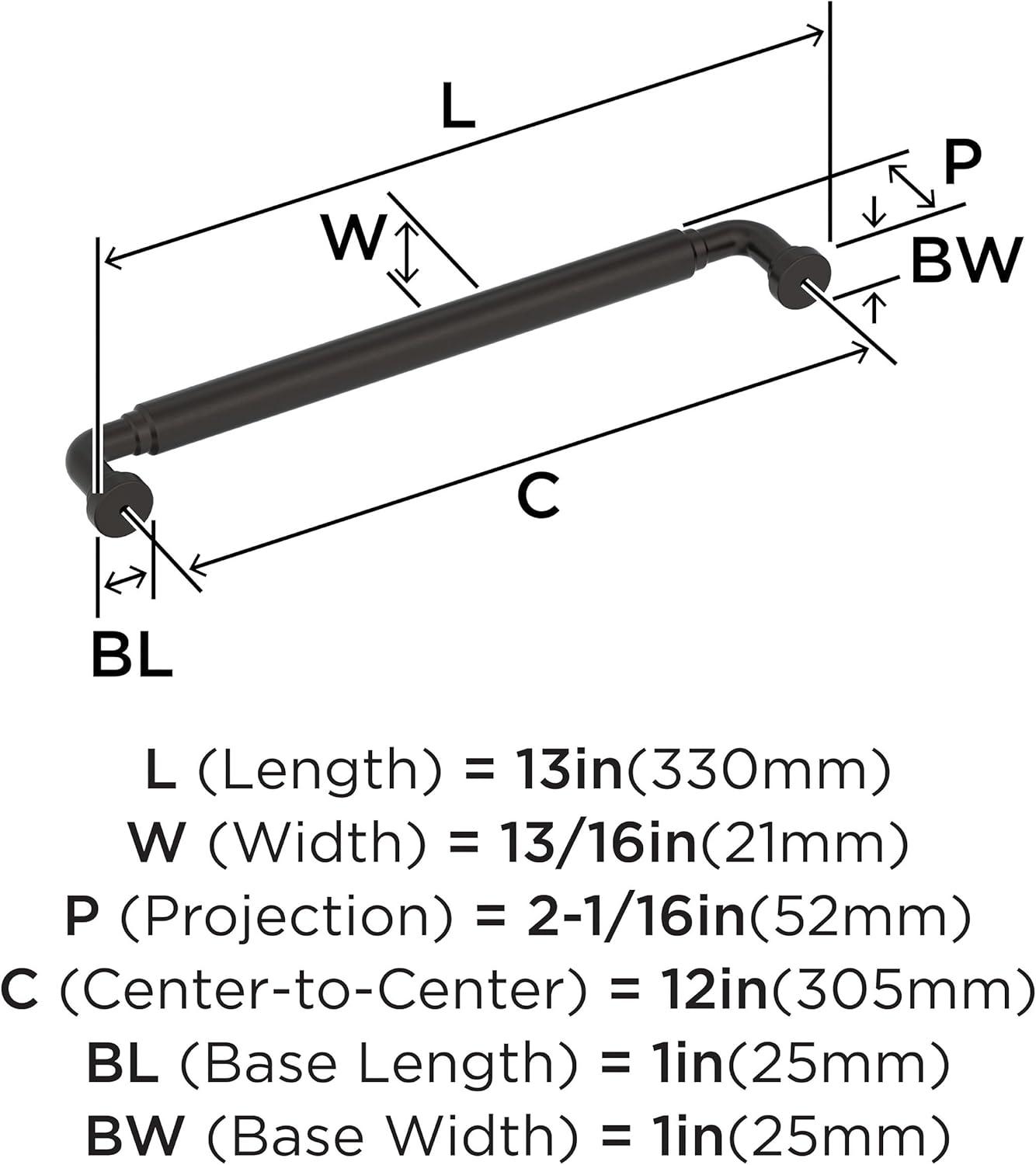 image:imageAmerock Coble 81316 inch 224mm CentertoCenter Matte Black Cabinet Pull BP37666MBOil Rubbed Bronze