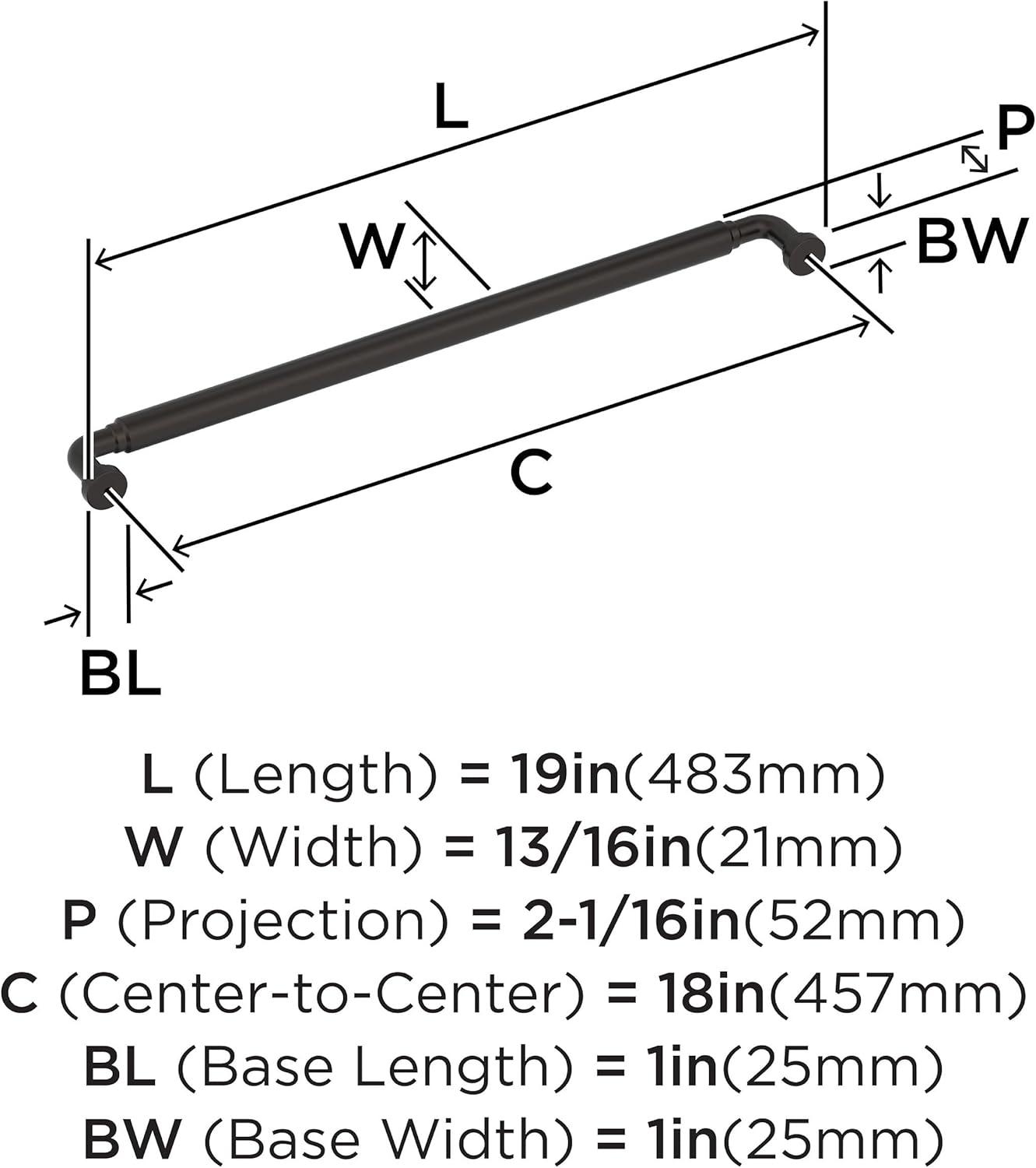 image:imageAmerock Coble 81316 inch 224mm CentertoCenter Matte Black Cabinet Pull BP37666MBOil Rubbed Bronze