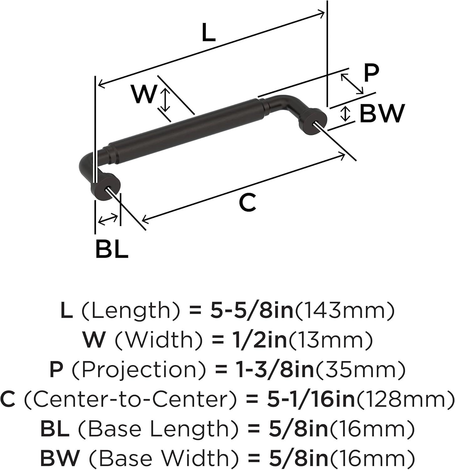 image:imageAmerock Coble 81316 inch 224mm CentertoCenter Matte Black Cabinet Pull BP37666MBOil Rubbed Bronze