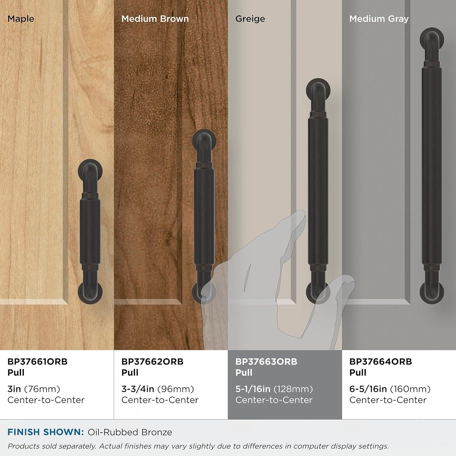 image:imageAmerock Coble 81316 inch 224mm CentertoCenter Matte Black Cabinet Pull BP37666MBOil Rubbed Bronze