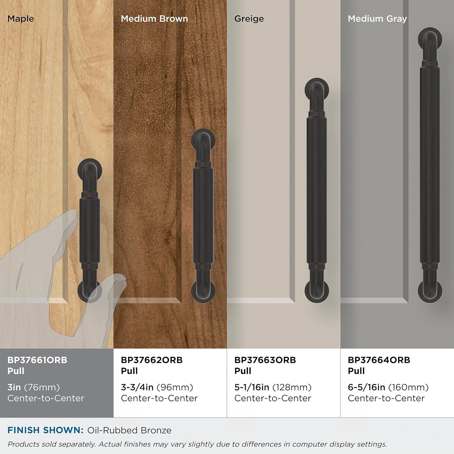 image:imageAmerock Coble 81316 inch 224mm CentertoCenter Matte Black Cabinet Pull BP37666MBOil Rubbed Bronze