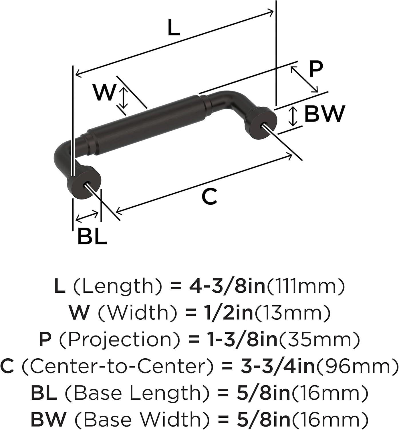 image:imageAmerock Coble 81316 inch 224mm CentertoCenter Matte Black Cabinet Pull BP37666MBOil Rubbed Bronze