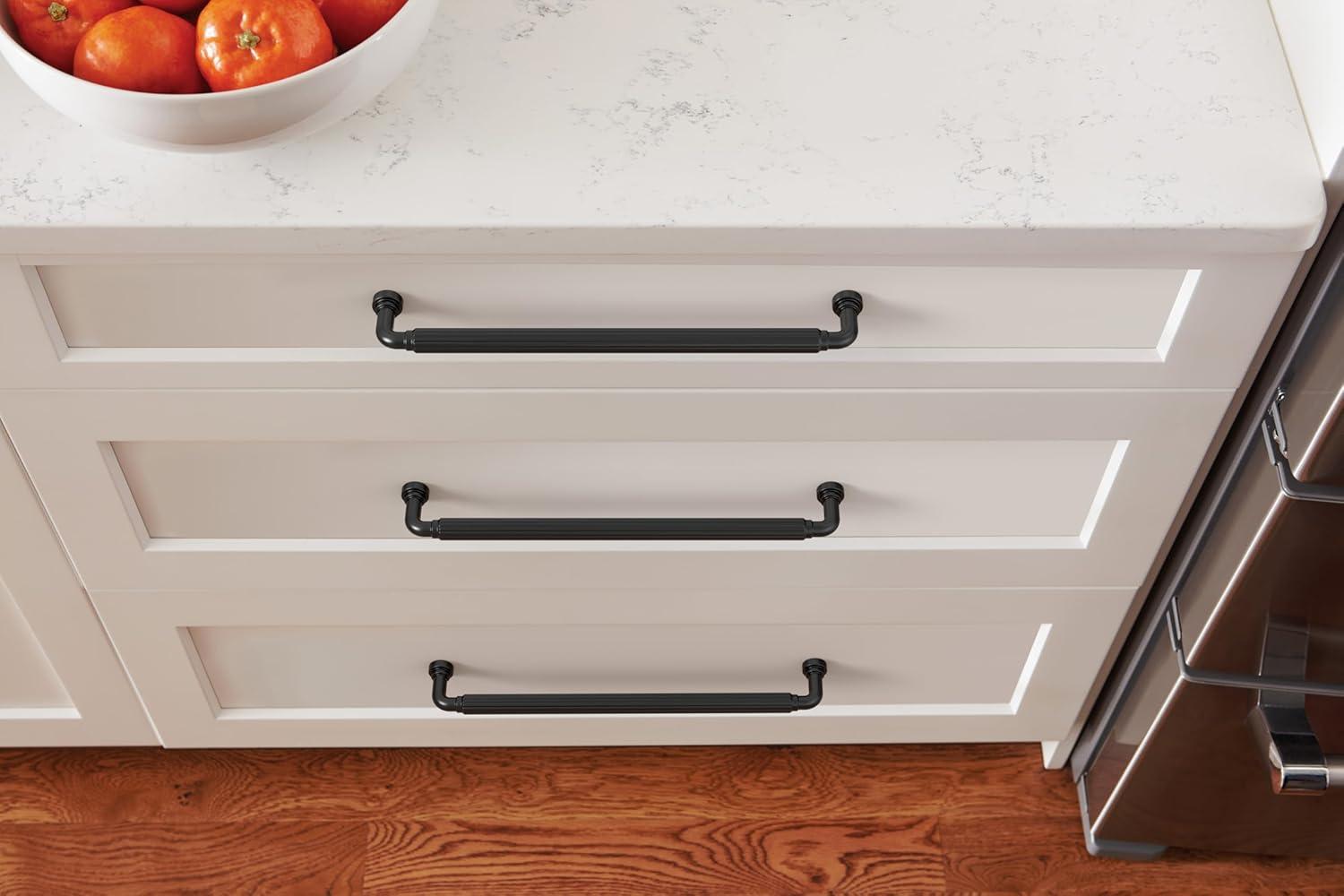 image:imageAmerock Cowrie 81316 inch 224mm CentertoCenter Golden Champagne Cabinet Pull BP37706BBZMatte Black