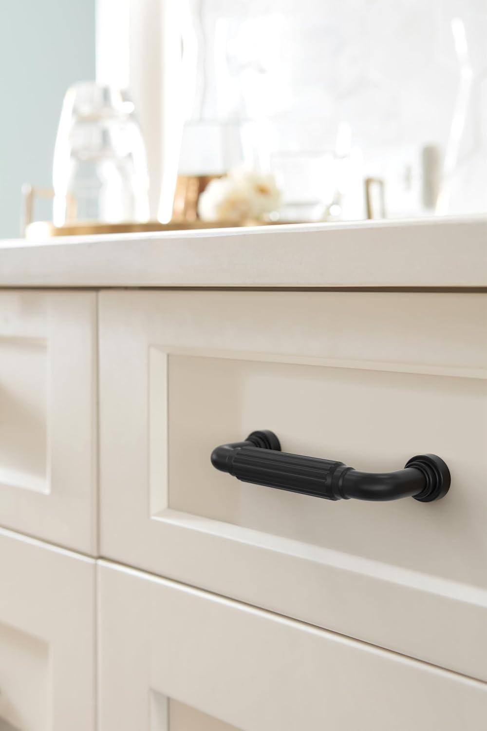 image:imageAmerock Cowrie 81316 inch 224mm CentertoCenter Golden Champagne Cabinet Pull BP37706BBZMatte Black
