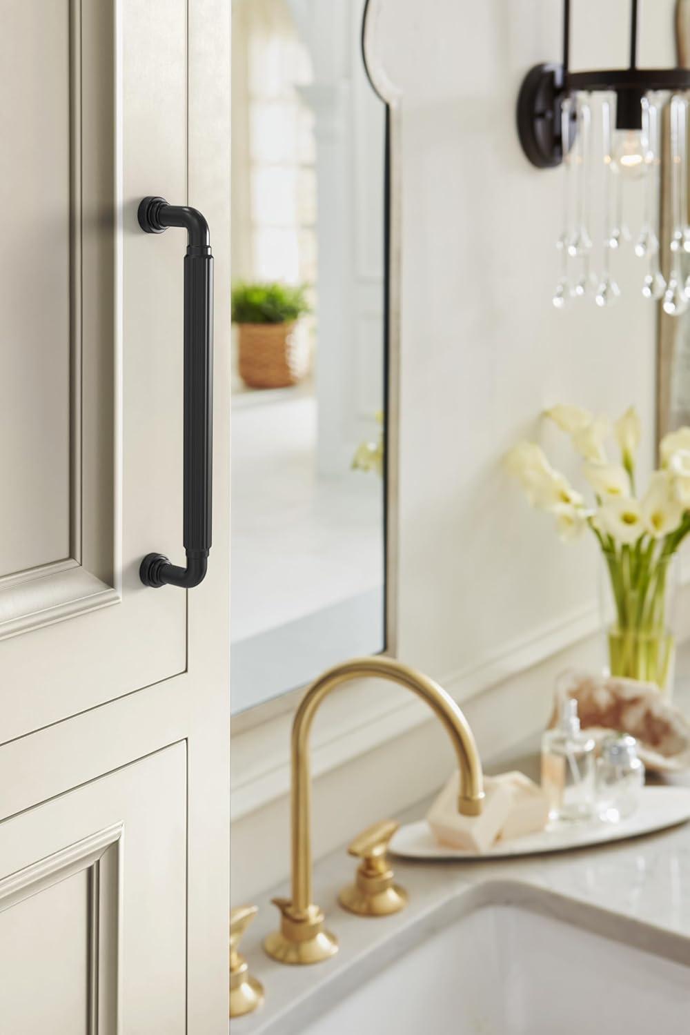 image:imageAmerock Cowrie 81316 inch 224mm CentertoCenter Golden Champagne Cabinet Pull BP37706BBZMatte Black