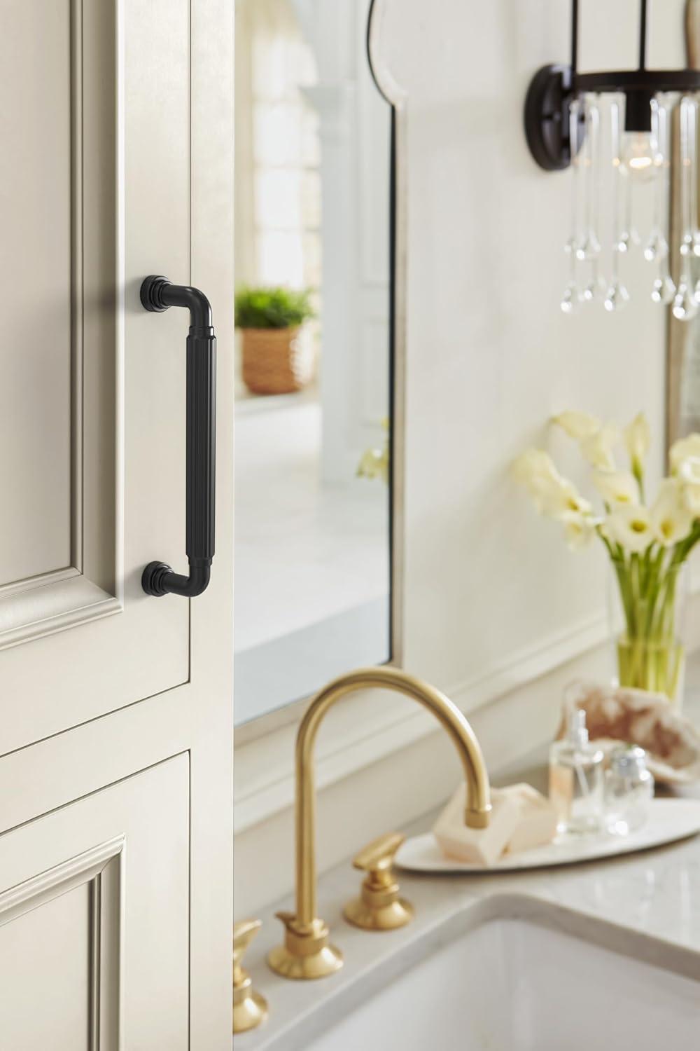 image:imageAmerock Cowrie 81316 inch 224mm CentertoCenter Golden Champagne Cabinet Pull BP37706BBZMatte Black