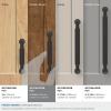 Amerock Coble 8-13/16 inch (224mm) Center-to-Center Matte Black Cabinet Pull, BP37666MB(Oil Rubbed Bronze)