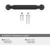 Amerock Cowrie 8-13/16 inch (224mm) Center-to-Center Golden Champagne Cabinet Pull, BP37706BBZ(Matte Black)