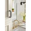 Amerock Cowrie 8-13/16 inch (224mm) Center-to-Center Golden Champagne Cabinet Pull, BP37706BBZ(Matte Black)