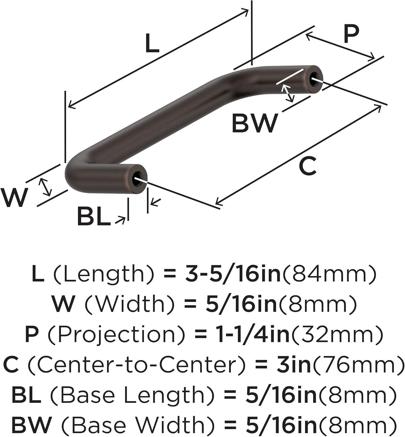 image:imageAmerock Cabinet Pull Brushed Chrome 4 inch 102 mm Center to Center Everyday Heritage 1 Pack Drawer Pull Drawer Handle Cabinet HardwareOil Rubbed Bronze