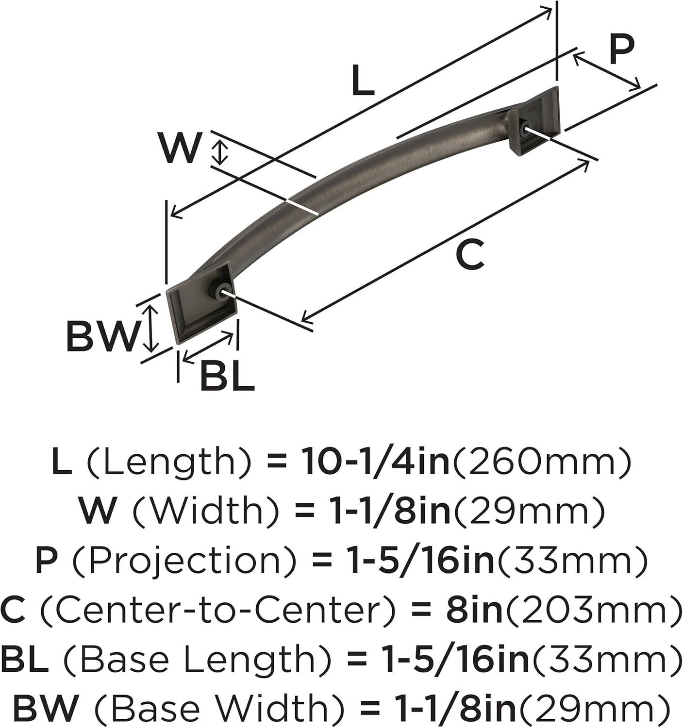 image:imageAmerock Appliance Pull Antique Silver 12 inch 305 mm Center to Center Candler 1 Pack Drawer Pull Drawer Handle Cabinet HardwareAntique Silver