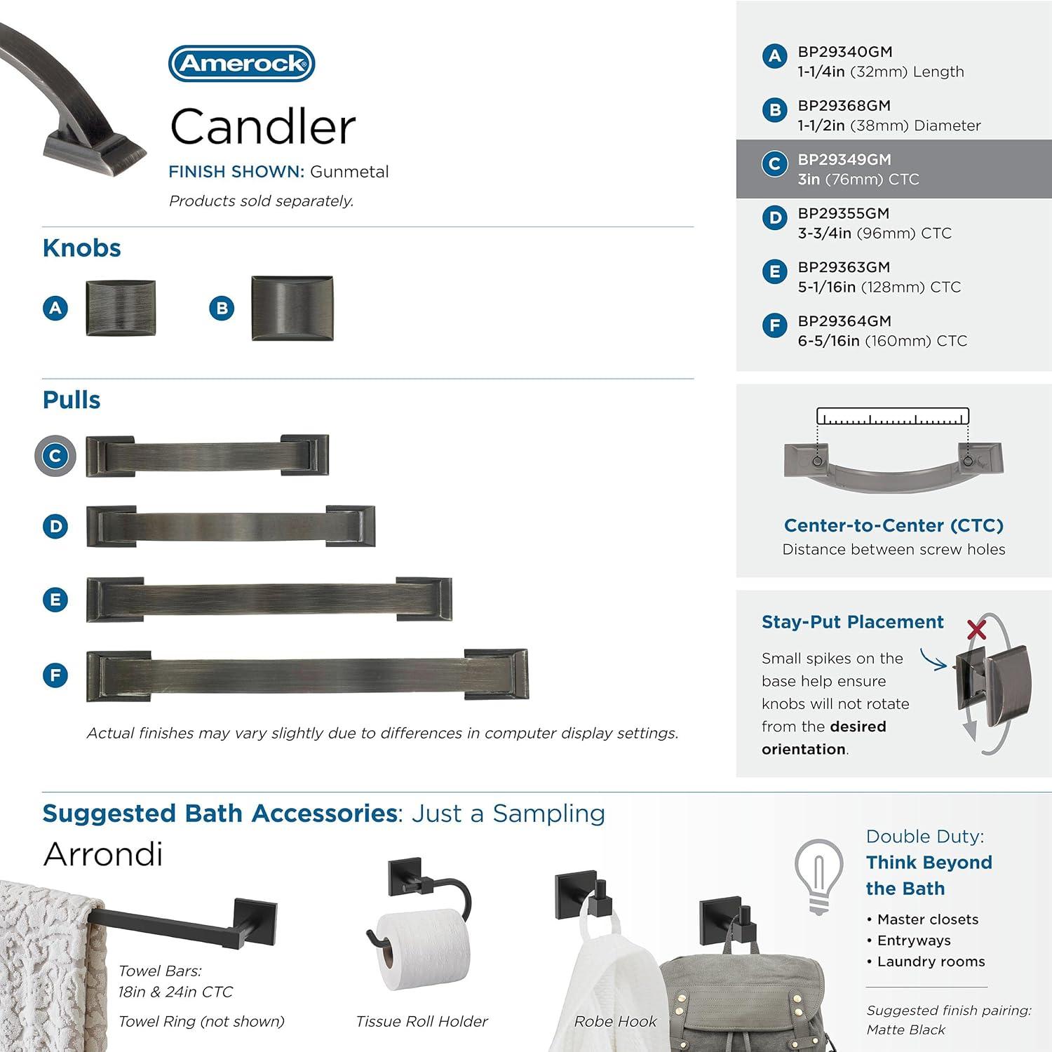 image:imageAmerock Appliance Pull Antique Silver 12 inch 305 mm Center to Center Candler 1 Pack Drawer Pull Drawer Handle Cabinet HardwareGunmetal