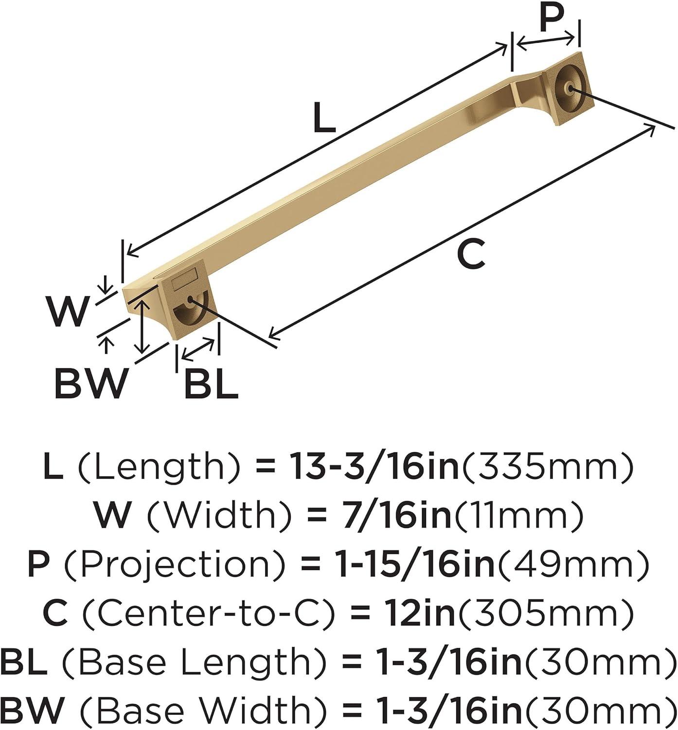 image:imageAmerock Appliance Pull Polished Nickel 12 inch 305 mm Center to Center Mulholland 1 Pack Drawer Pull Drawer Handle Cabinet HardwareChampagne Bronze
