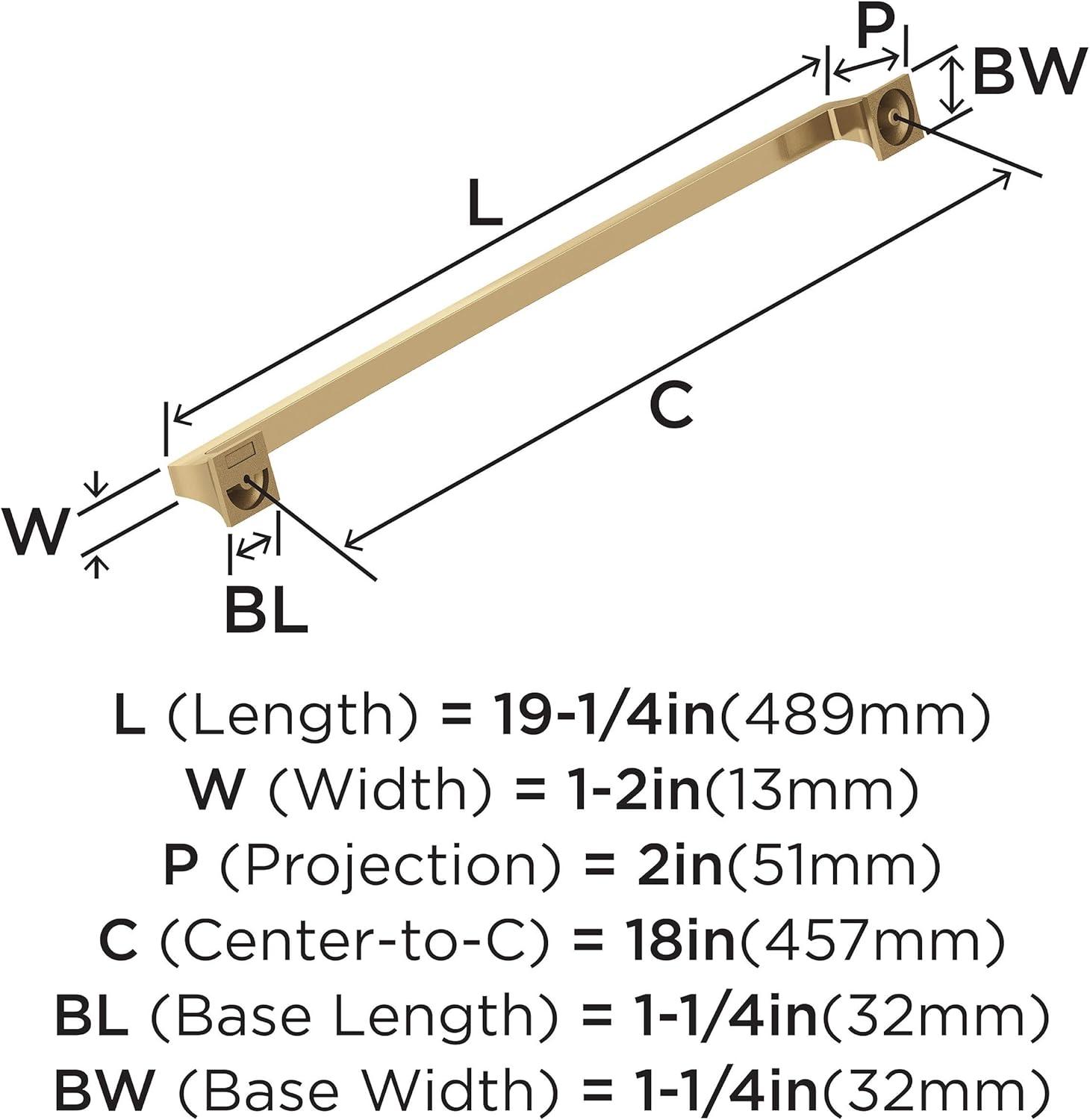image:imageAmerock Appliance Pull Polished Nickel 12 inch 305 mm Center to Center Mulholland 1 Pack Drawer Pull Drawer Handle Cabinet HardwareChampagne Bronze