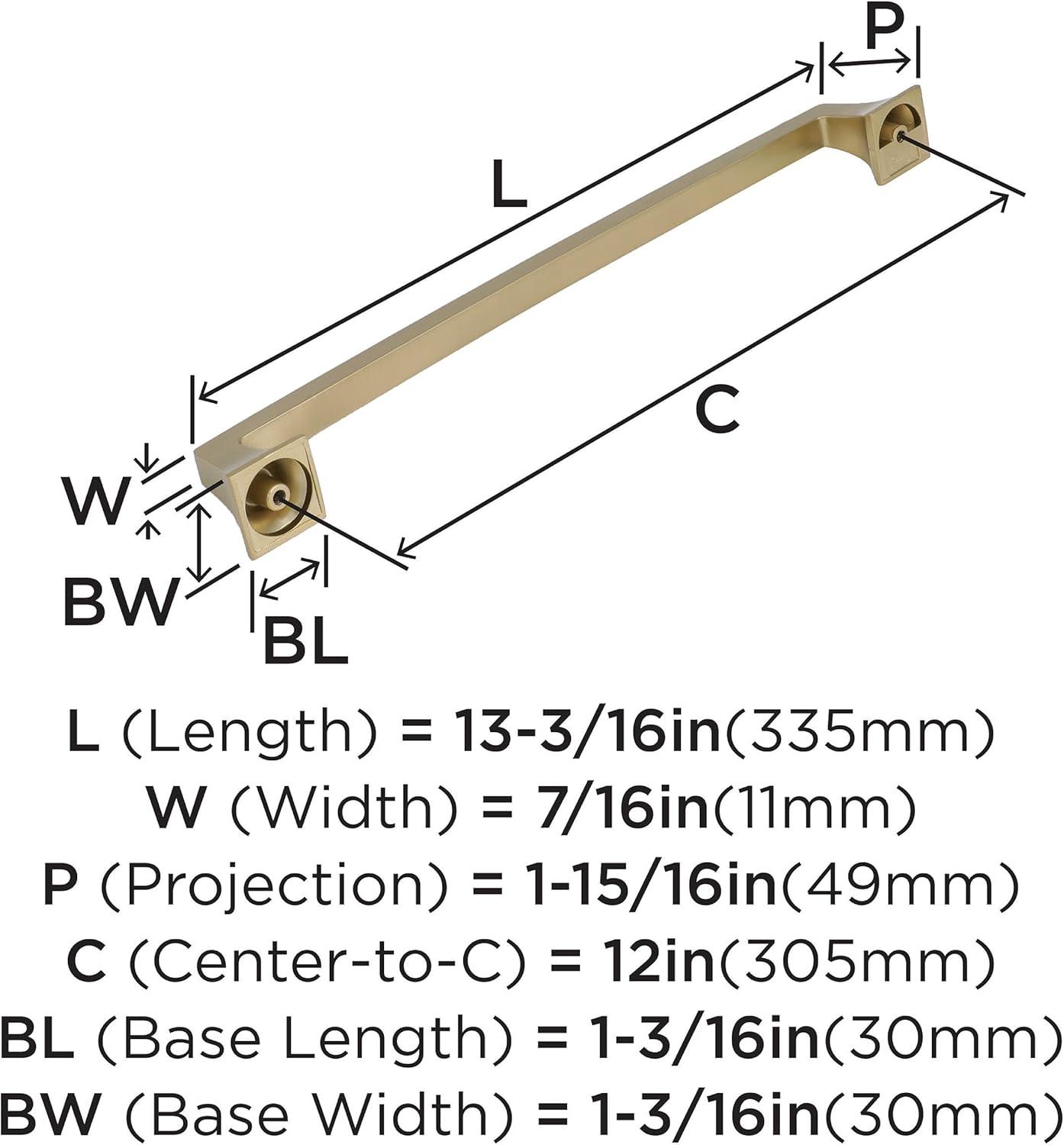 image:imageAmerock Appliance Pull Polished Nickel 12 inch 305 mm Center to Center Mulholland 1 Pack Drawer Pull Drawer Handle Cabinet HardwareGolden Champagne