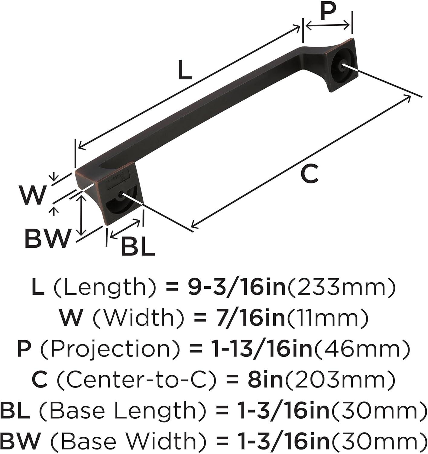 image:imageAmerock Appliance Pull Polished Nickel 12 inch 305 mm Center to Center Mulholland 1 Pack Drawer Pull Drawer Handle Cabinet HardwareOil Rubbed Bronze