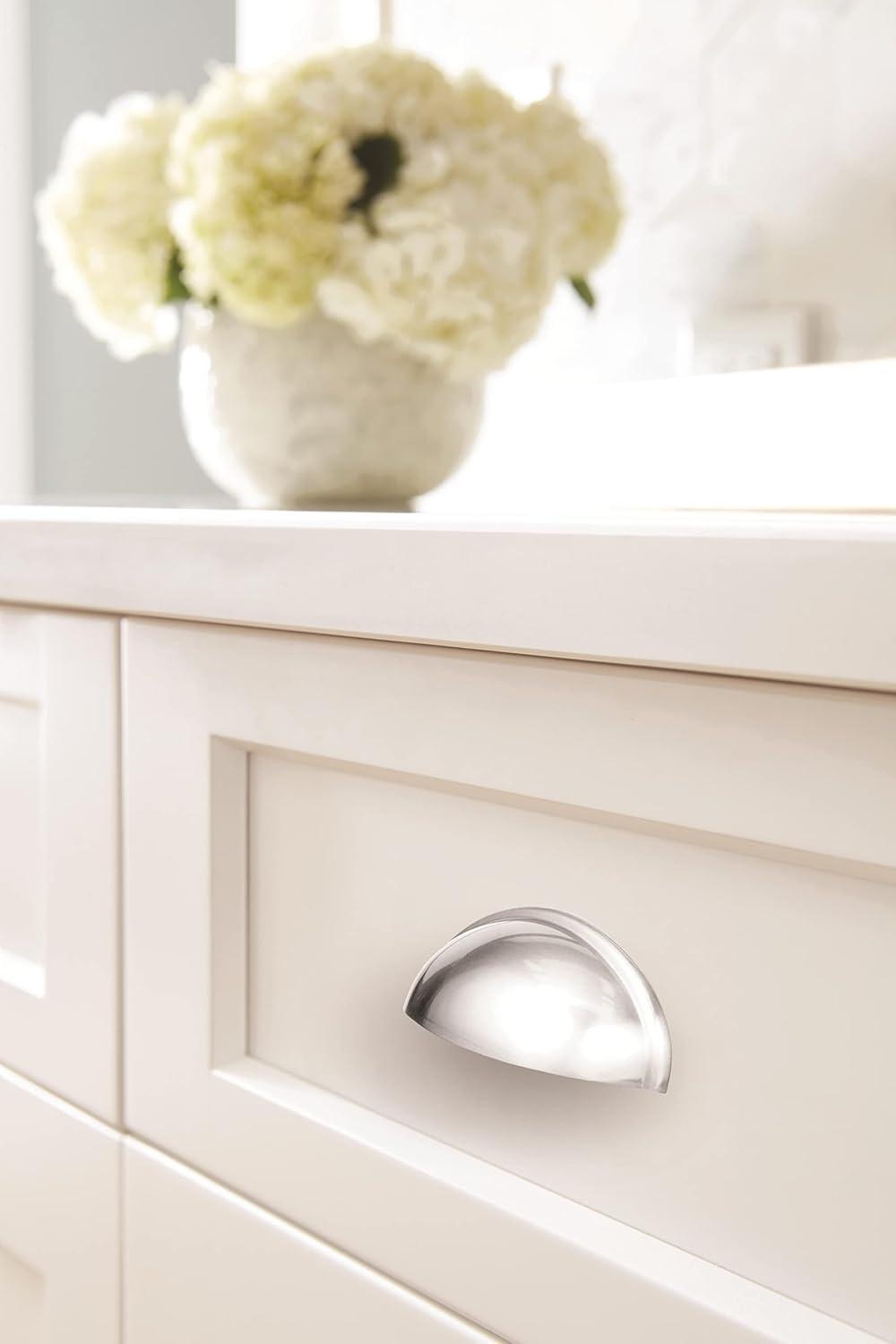 image:imageAmerock Cabinet Cup Pull Polished Chrome 3 inch 76 mm Center to Center Ravino 5 Pack Drawer Pull Drawer Handle Cabinet Hardware