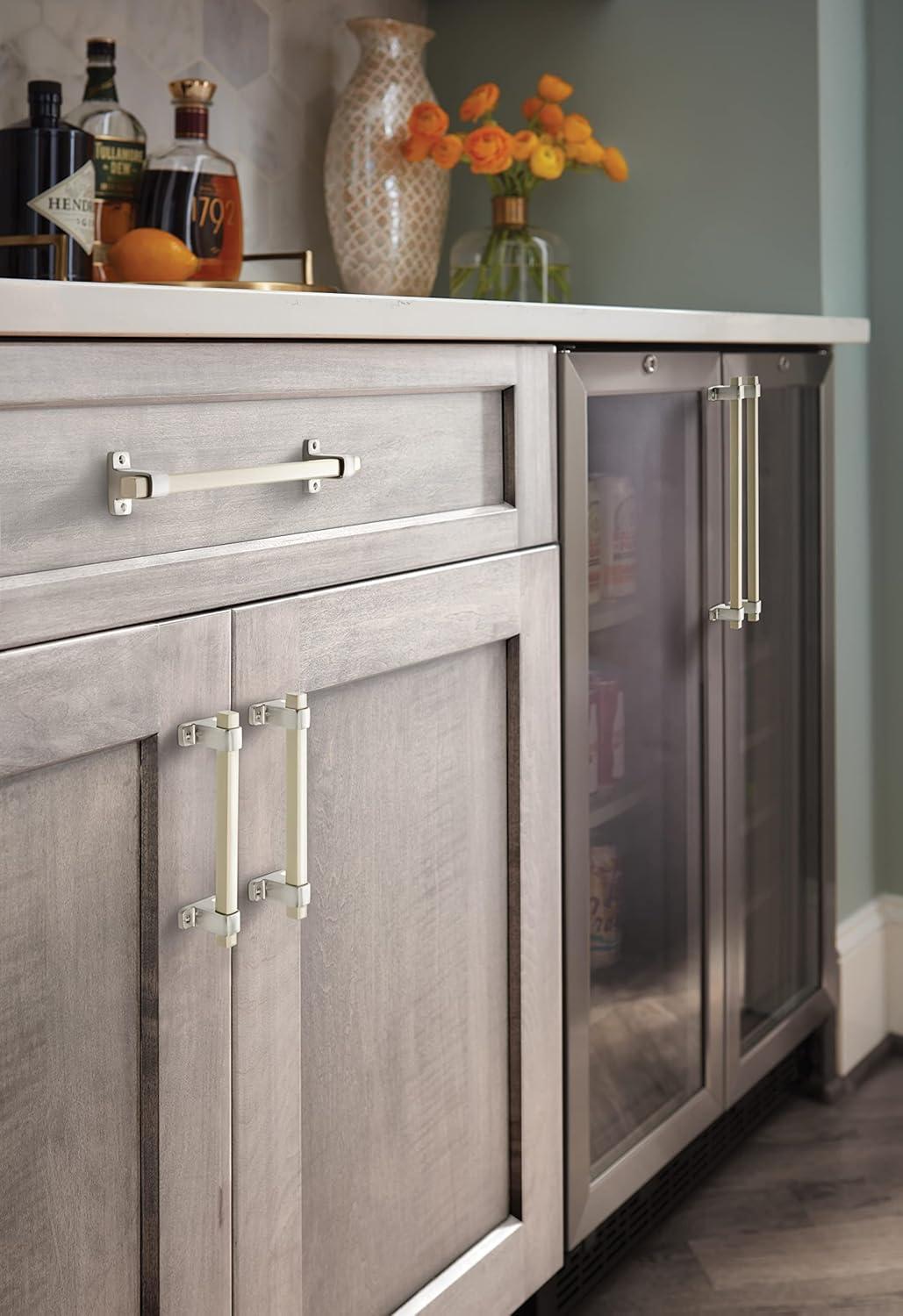 image:imageAmerock Cabinet Pull Silver Champagne 334 inch 96 mm CentertoCenter Rockwell 1 Pack Drawer Pull Drawer Handle Cabinet HardwareSilver Champagne