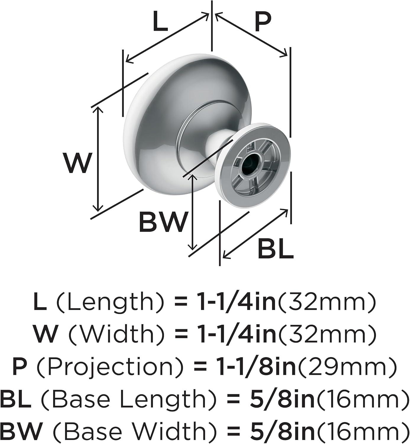 image:imageAmerock Cabinet Knob Polished Chrome 114 inch 32 mm Diameter Era 1 Pack Drawer Knob Cabinet HardwarePolished Chrome