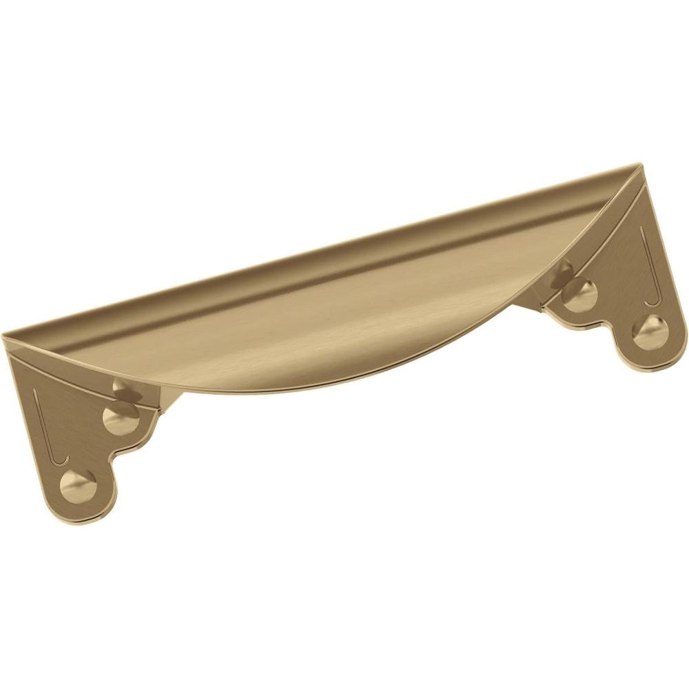 image:imageAmerock  Cabinet Cup Pull  Matte Black  3 inch 76 mm Center to Center  Inspirations  1 Pack  Drawer Pull  Drawer Handle  Cabinet HardwareChampagne Bronze