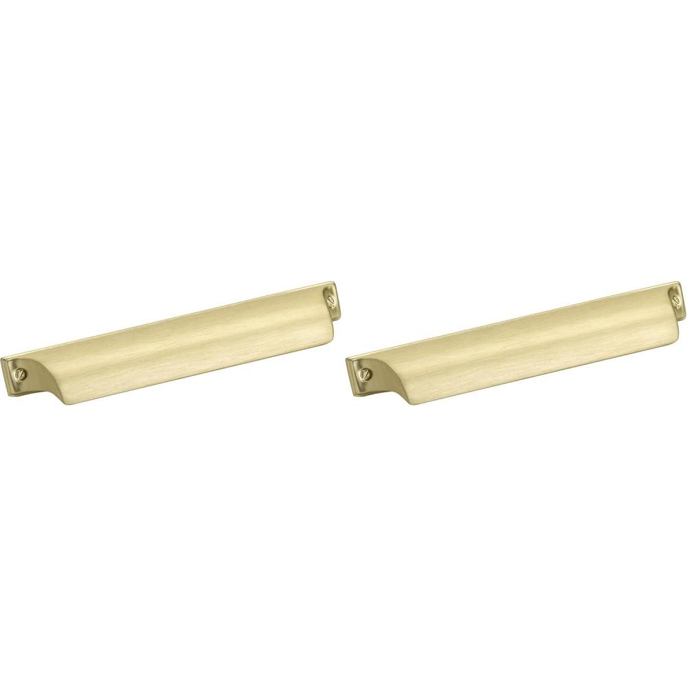 image:imageAmerock  Kitchen Cabinet Cup Pull  Matte Gold  5116 in 128 mm CentertoCenter  Jolene  1 Pack  Furniture Hardware  Cabinet Handle  Bathroom Drawer Pull1 Count Pack of 2